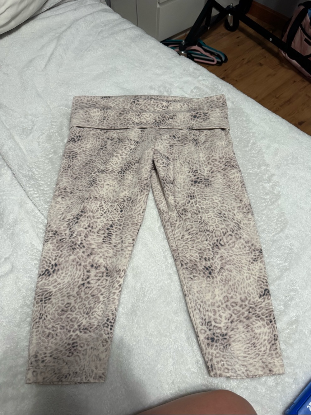 PINK fold over leopard leggings